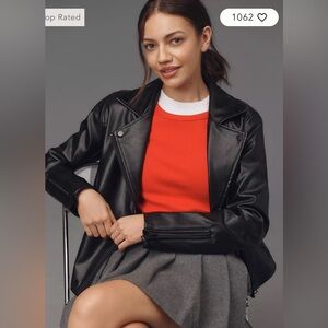 Anthropologie Faux Leather Moto Jacket, size M